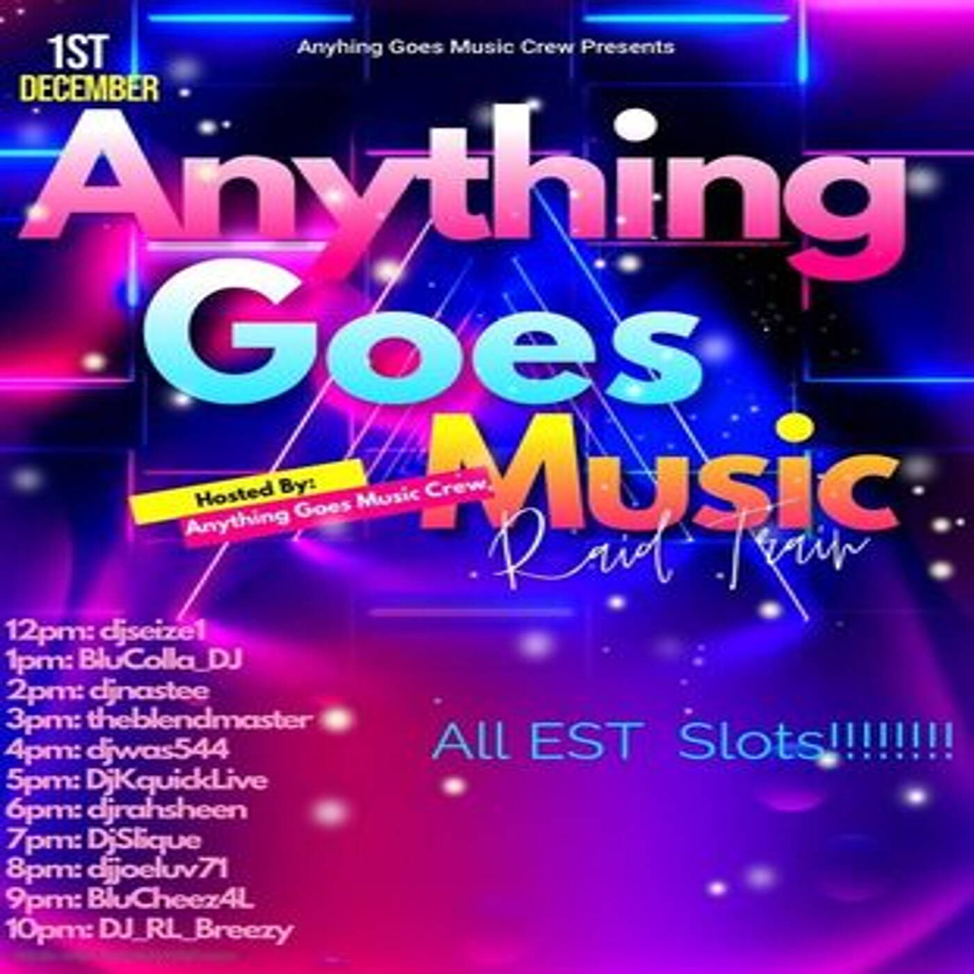 ANYTHINGGOESFUNDRAISERMUSICRAIDTRAINHosted By A.G.M.C 5-6 PM EST‼️ | @djkquicklive IN THE MIX (DEC 1, 2023) episode artwork