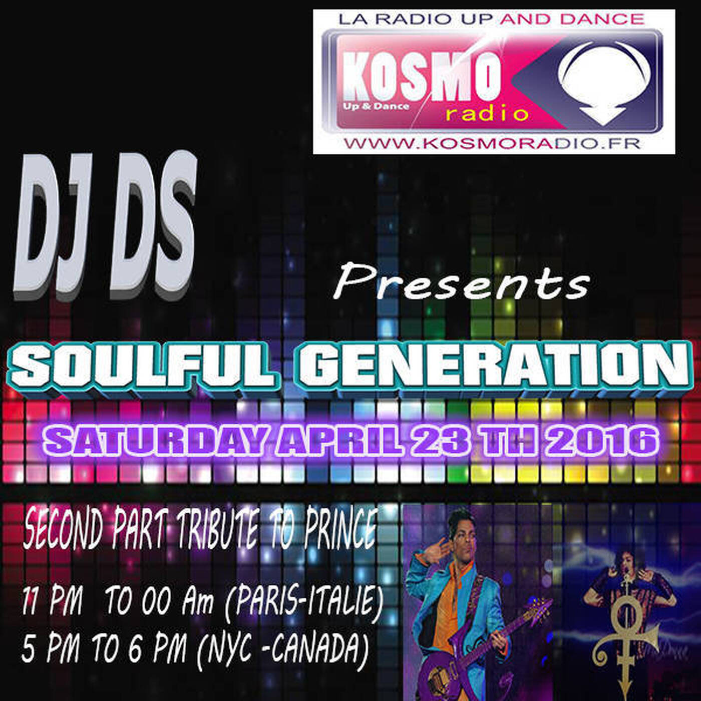 SOULFUL GENERATION  BY DJ DS ON KOSMO RADIO THREE SHOW  APRIL 2016  SECOND PART TRIBUTE TO PRINCE episode artwork
