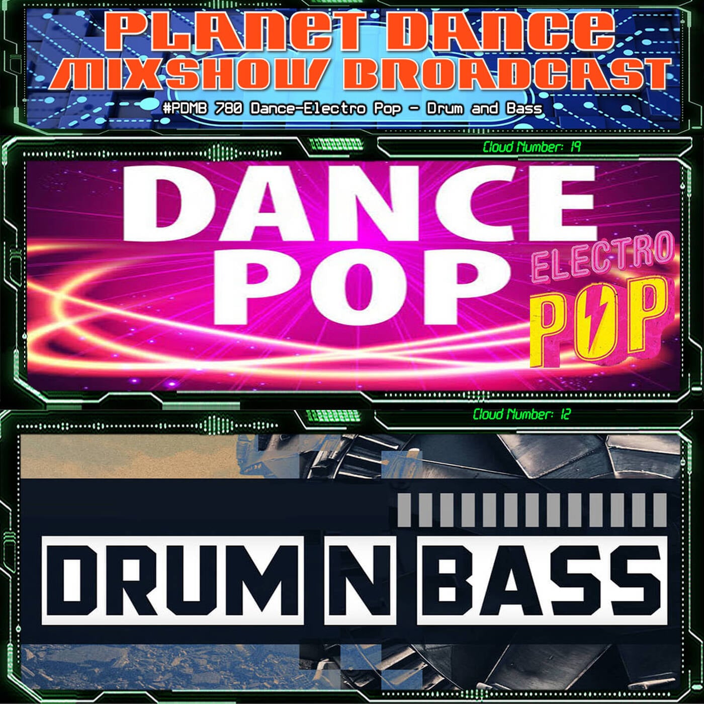 Planet Dance Mixshow Broadcast 780 Dance-Electro Pop - Drum and Bass episode artwork