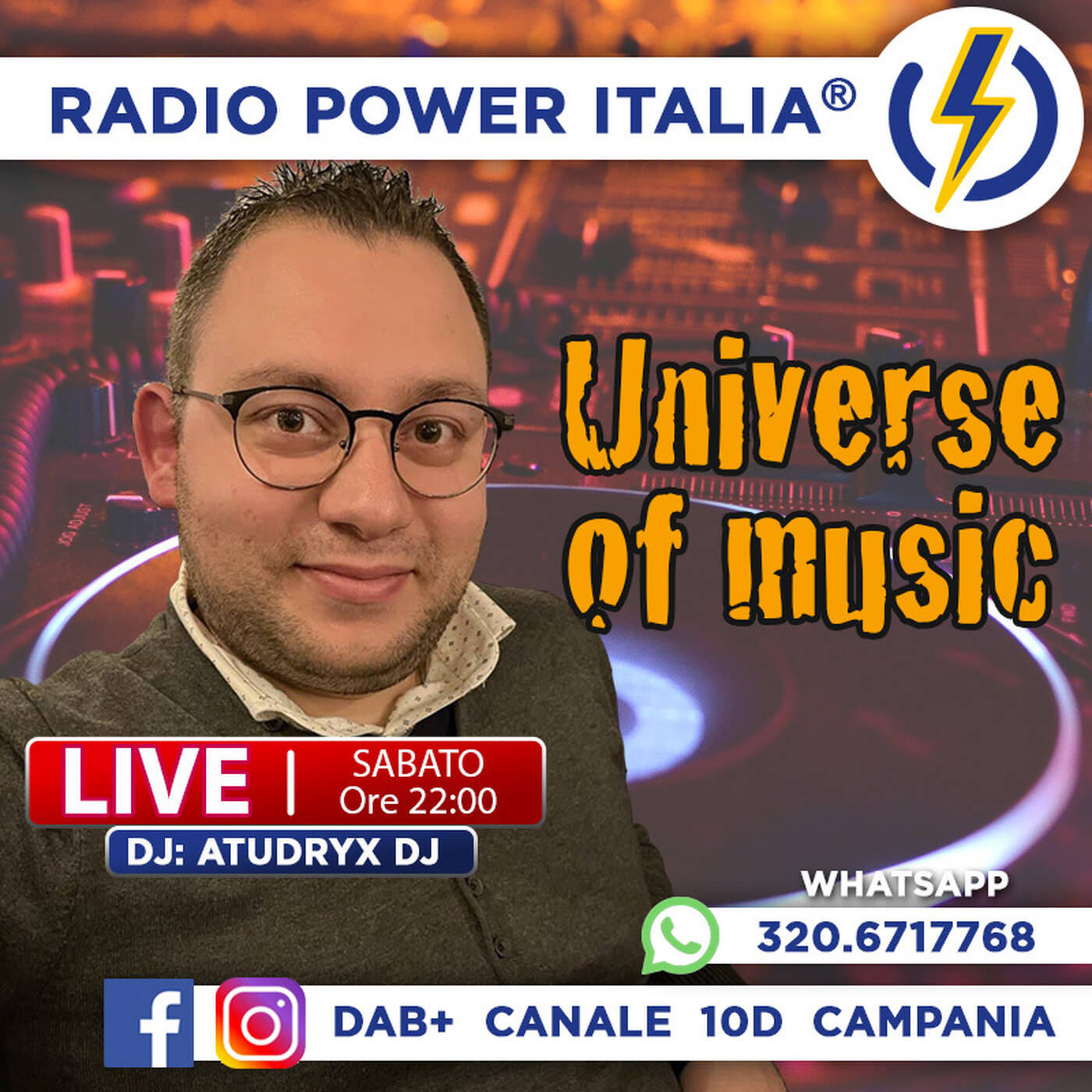 Atudryx Dj - Universe Of Music Vol 39 (Live on www.radiopoweritalia.net every Saturday Night) FREE DOWNLOAD episode artwork