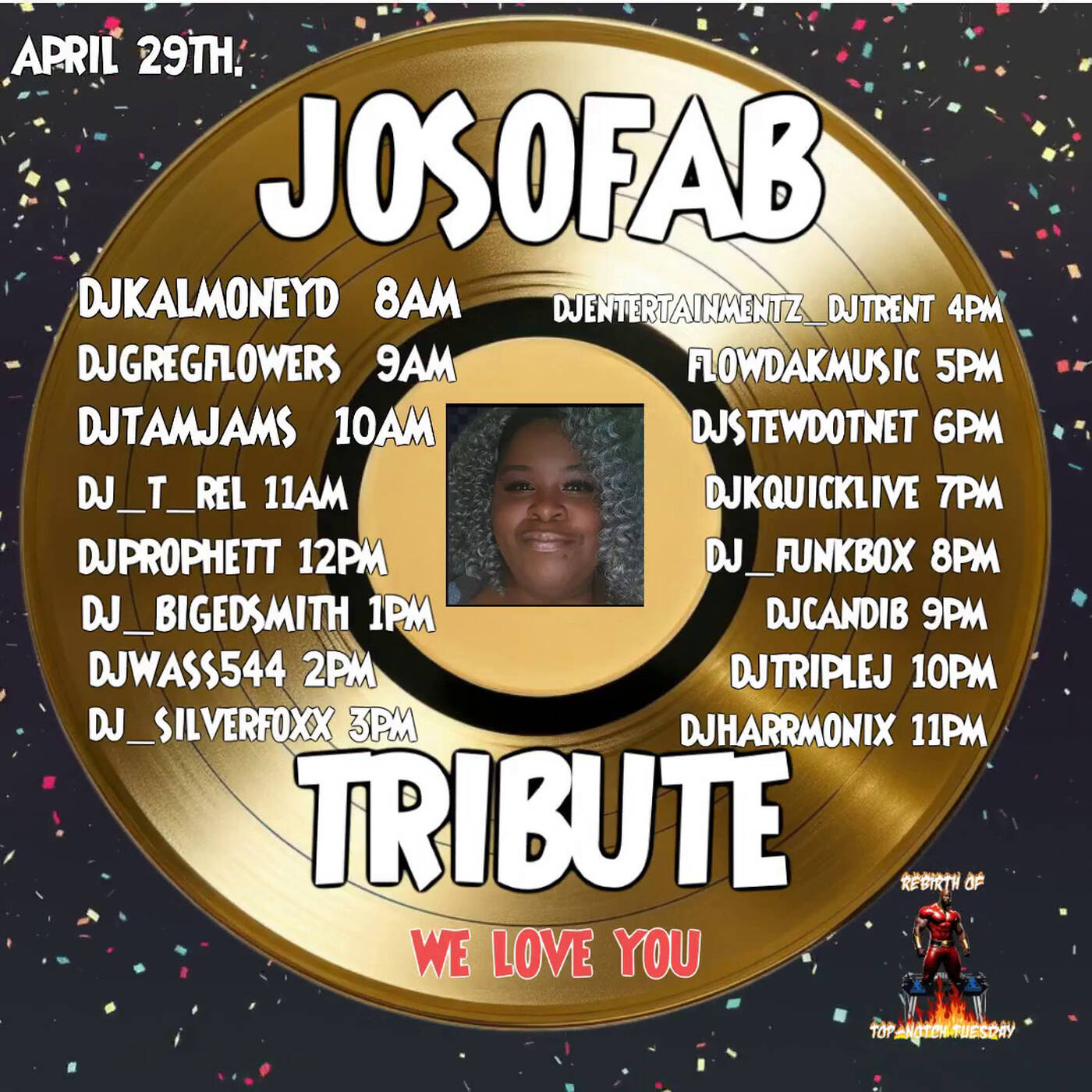 JOSOFABTOPNOTCHTRIBUTEWELOVEYOU S.I.P @josofab  Hosted By @djentertainmentz_djtrent 7-8PMEST‼️ | (APR 29, 2025) episode artwork