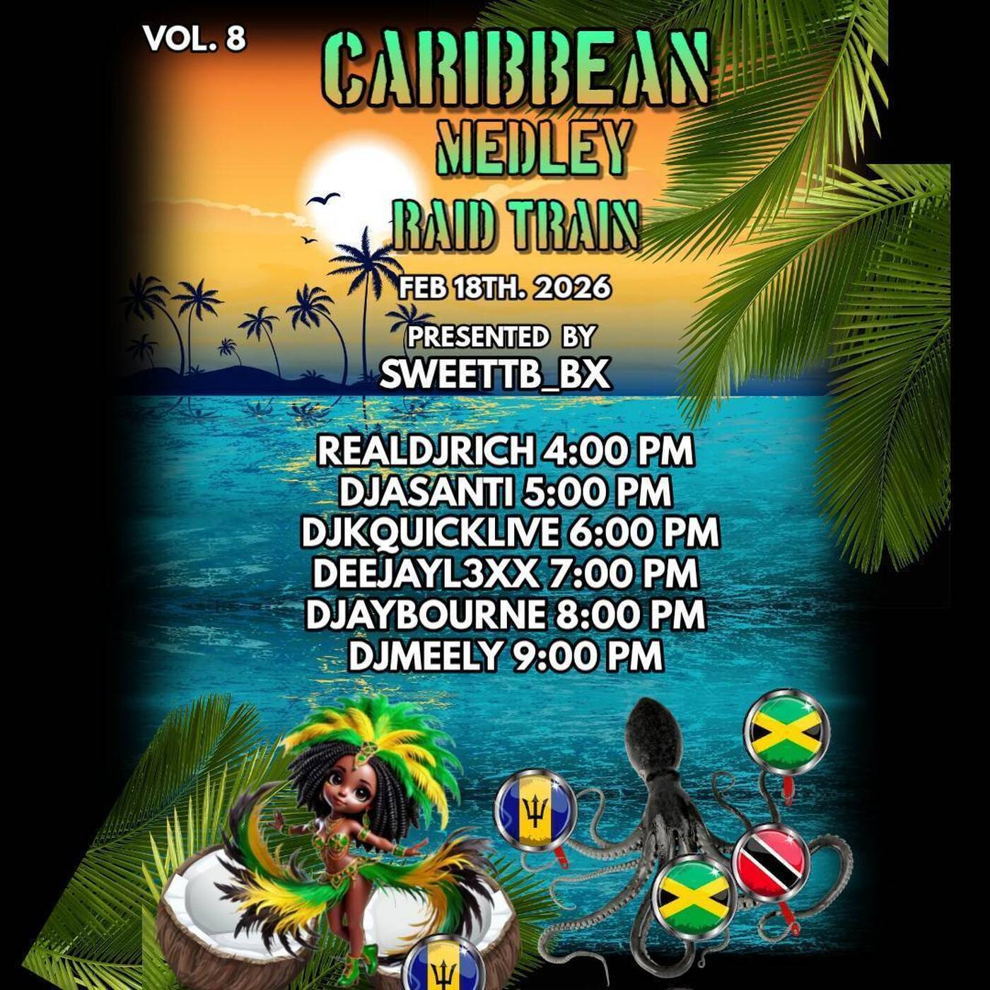 CARIBBEAN MEDLEYRAIDTRAINVOL.8 Hosted By @sweettb_bx 6-7PMEST‼️(FEB 18, 2026) episode artwork