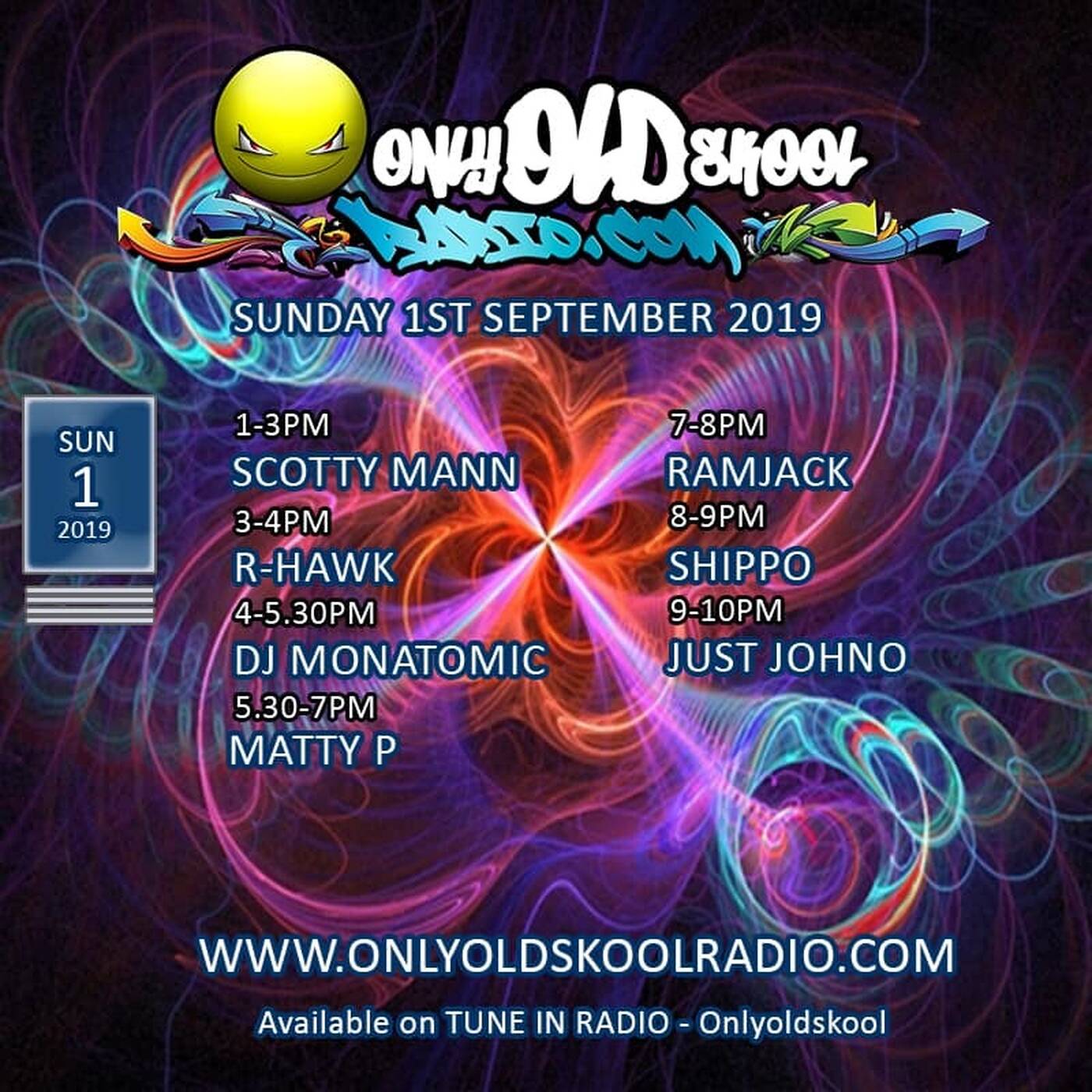 DJ R-Hawk Sunday Service 1st Sep 2019 Late 90s Style D&B episode artwork