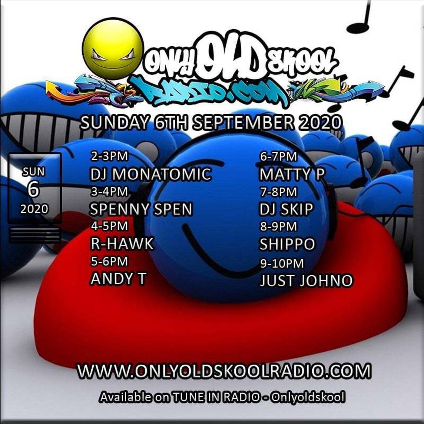 DJ R-Hawk - Sunday Service - 6th Sep 2020 - Only Oldskool Radio episode artwork