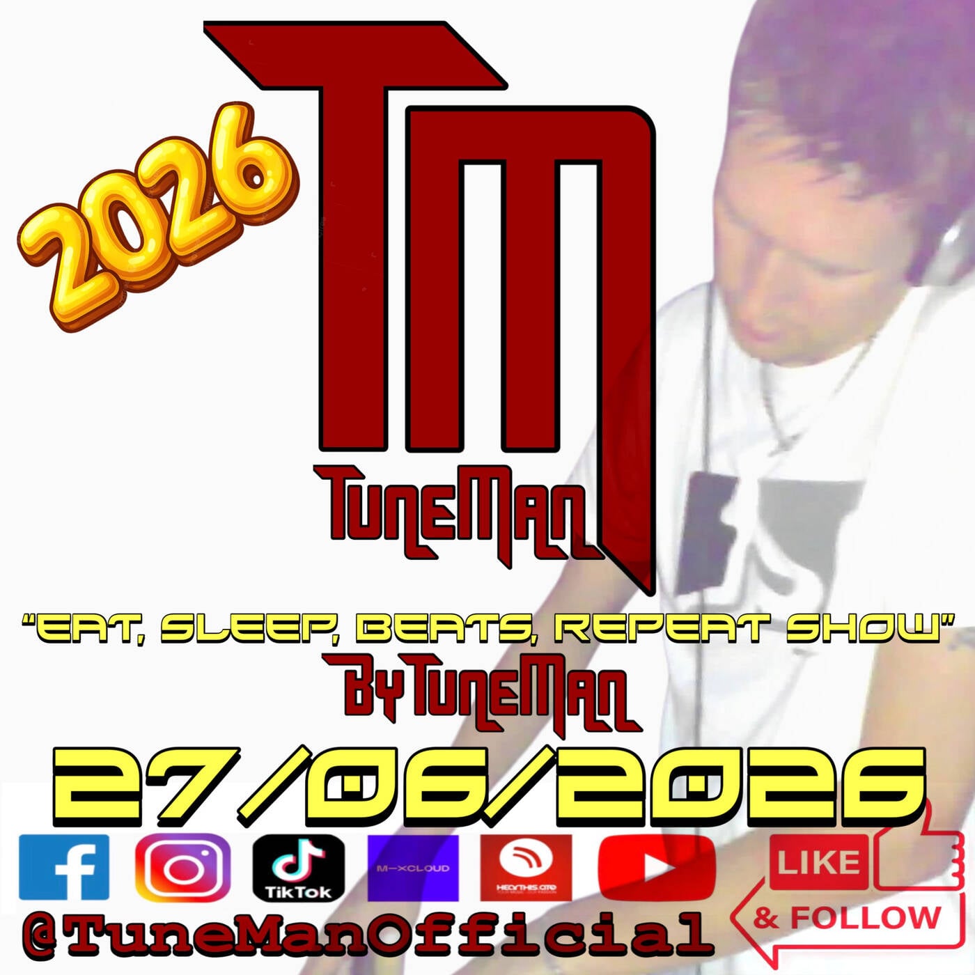 TuneMan presents "Eat Sleep, Beats, Repeat" - Recorded live by TuneMan Official 27/06/26 episode artwork