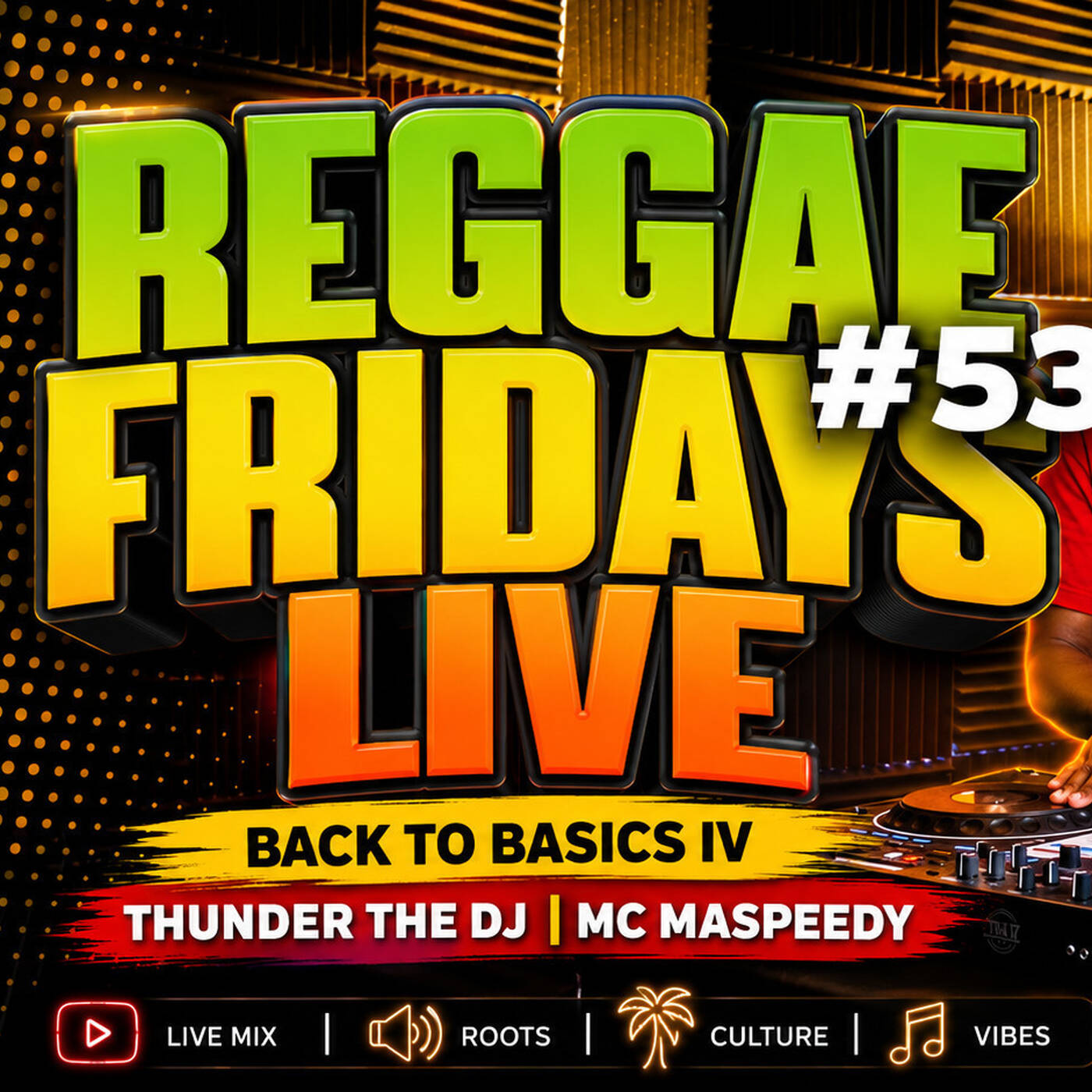 Reggae Fridays Live #53 🔥 Roots & Lovers Rock Mix |  ⁨@ThunderTheDj⁩  | Mc Maspeedy episode artwork