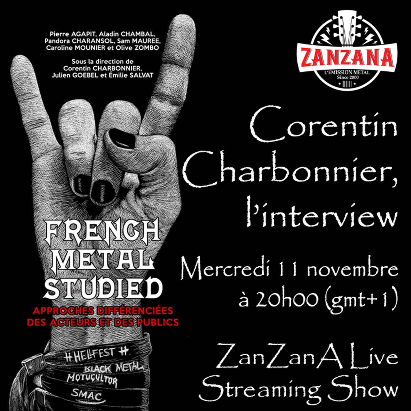 French Metal Studied, l'interview - ZanZanA Live Streaming Show - mercredi 11 novembre 2020