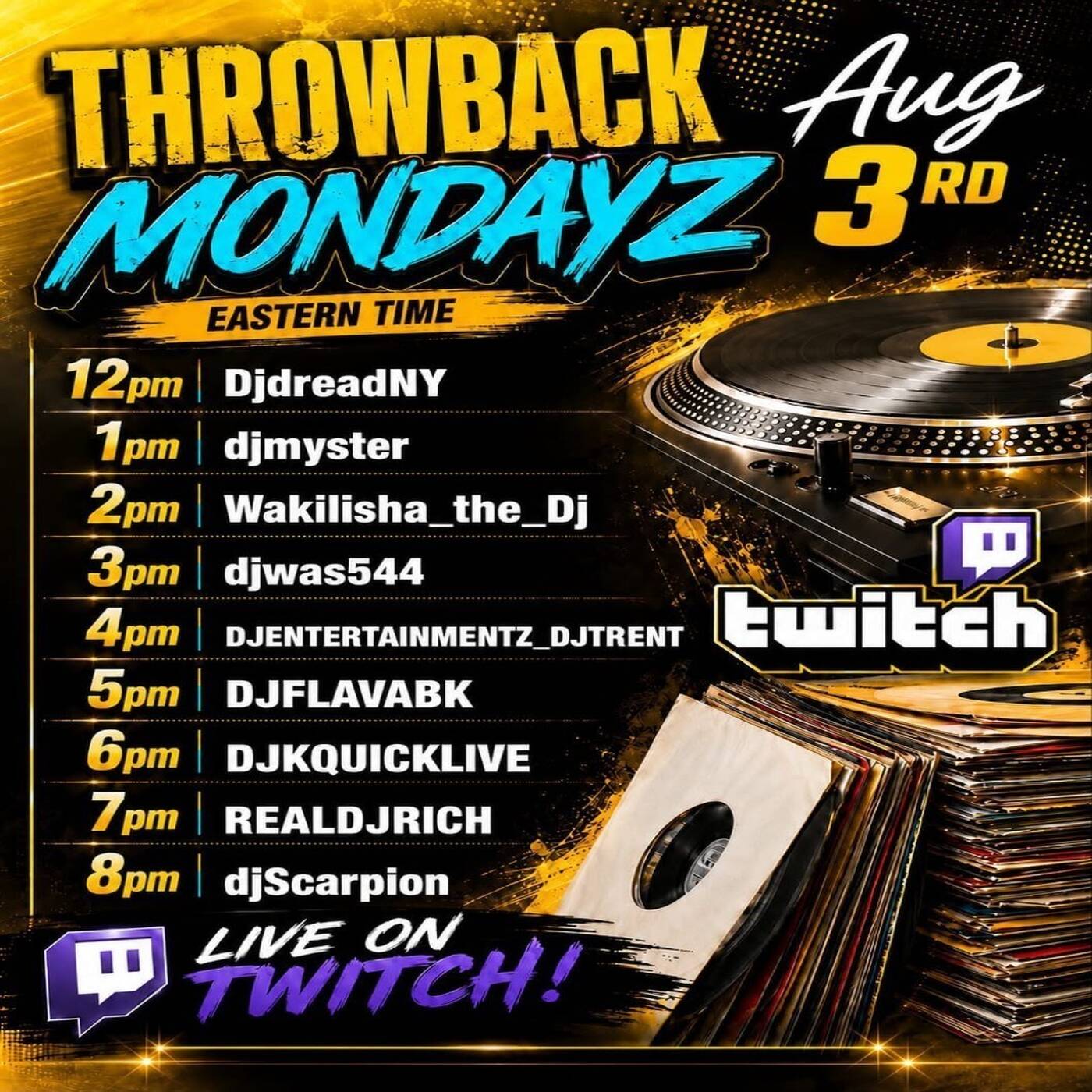 THROWBACK MONDAYZ?RAID?TRAIN? Hosted By @djsird1 ?6-7?PM?EST‼️ (AUG 3, 2026) episode artwork