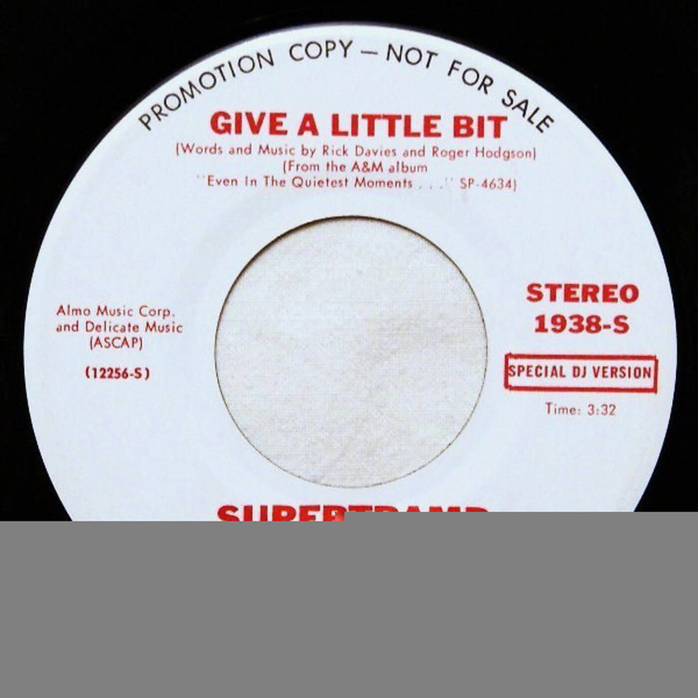 45 Supertramp - Give A Little Bit Special DJ Version (Cold 45 A&M 1977 - Clean Stereo) episode artwork