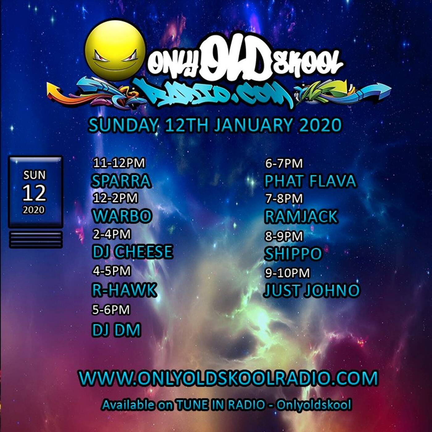 DJ R-Hawk Jungle 12 Jan 2020 Sunday Service Only Oldskool Radio episode artwork