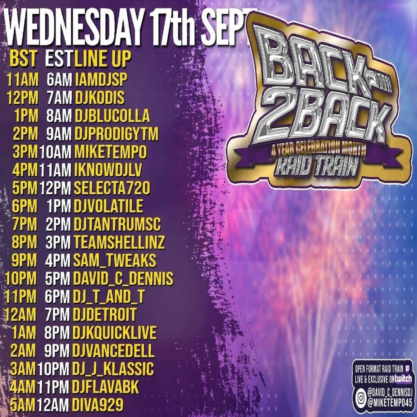 BACK2BACK4YEARCELEBRATIONHosted By @david_c_dennisdj & @miketempo 8-9PMEST‼️(AUG 20, 2025) episode artwork