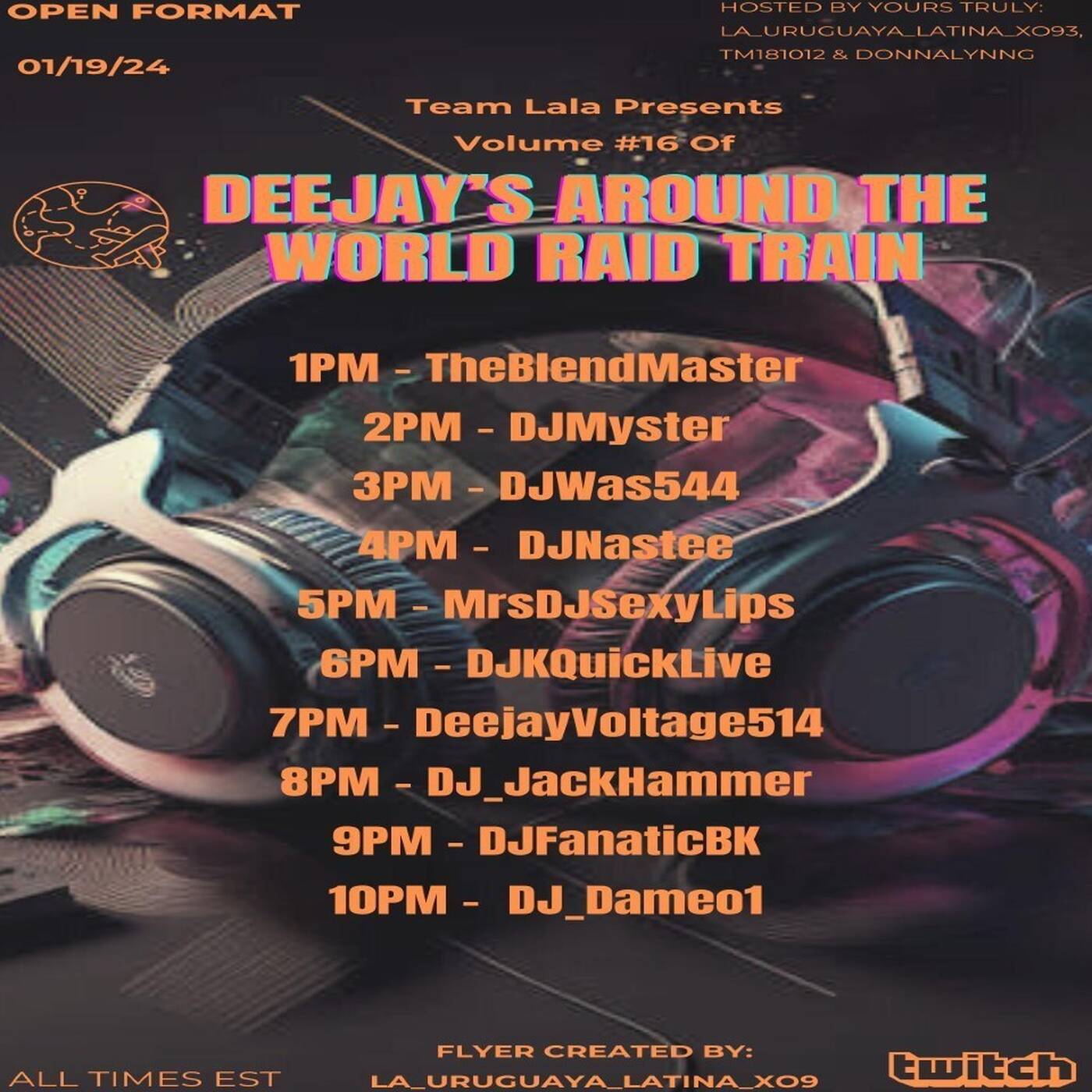 DEEJAY'SAROUNDTHEWORLDRAIDTRAIN#16 Hosted By Team LaLa 6-7PMEST‼️ | @djkquicklive IN THE MIX (JAN 19, 2024) episode artwork