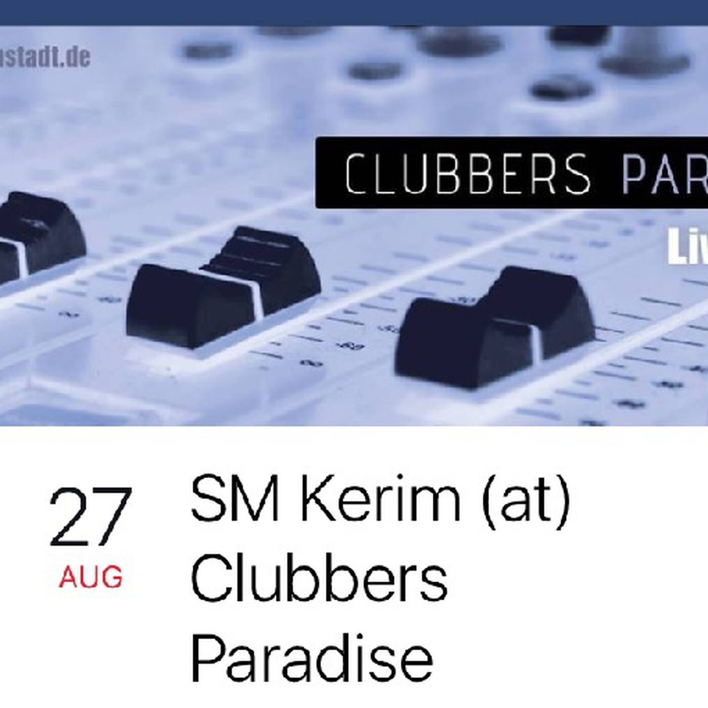 SM KERIM - Clubbers Paradise - Live at Radio Darmstadt (27.08.2016) episode artwork