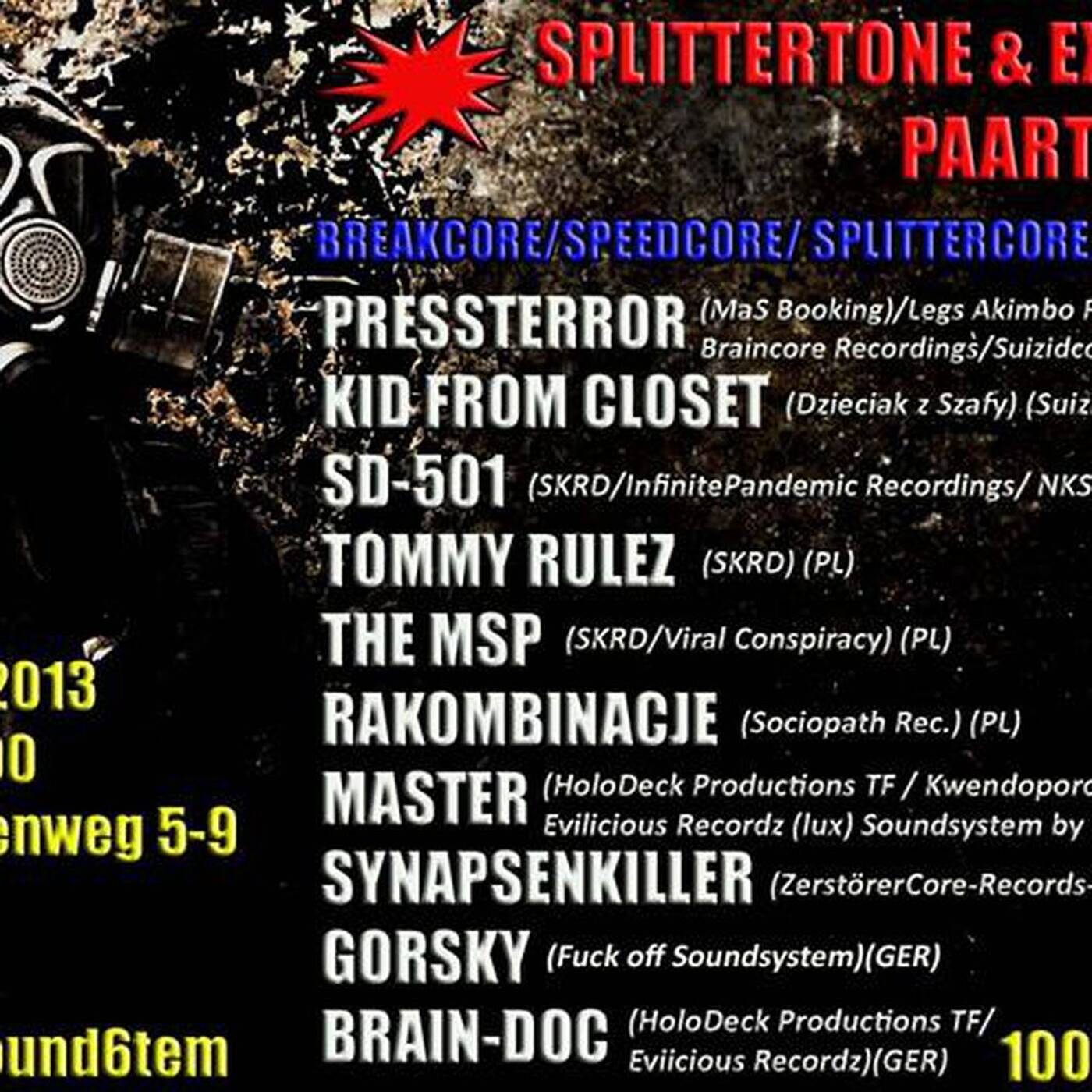 MasteR @ SplitterTone & ExtraCore Party @ Kili Berlin 070913-080913  episode artwork