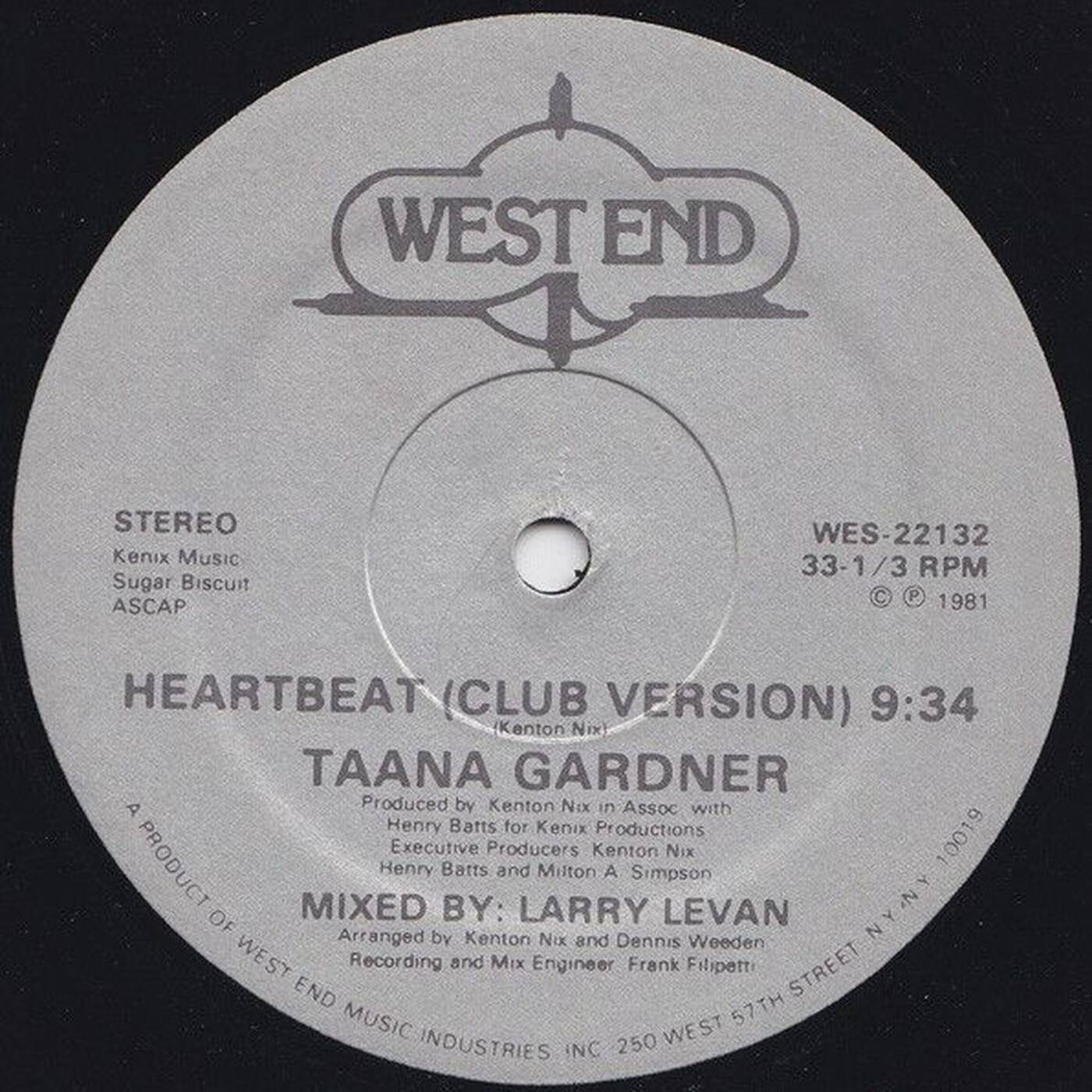 Taana Gardner 	Heartbeat (Club Version)  Larry Levan Mix 1981  	9:54 episode artwork