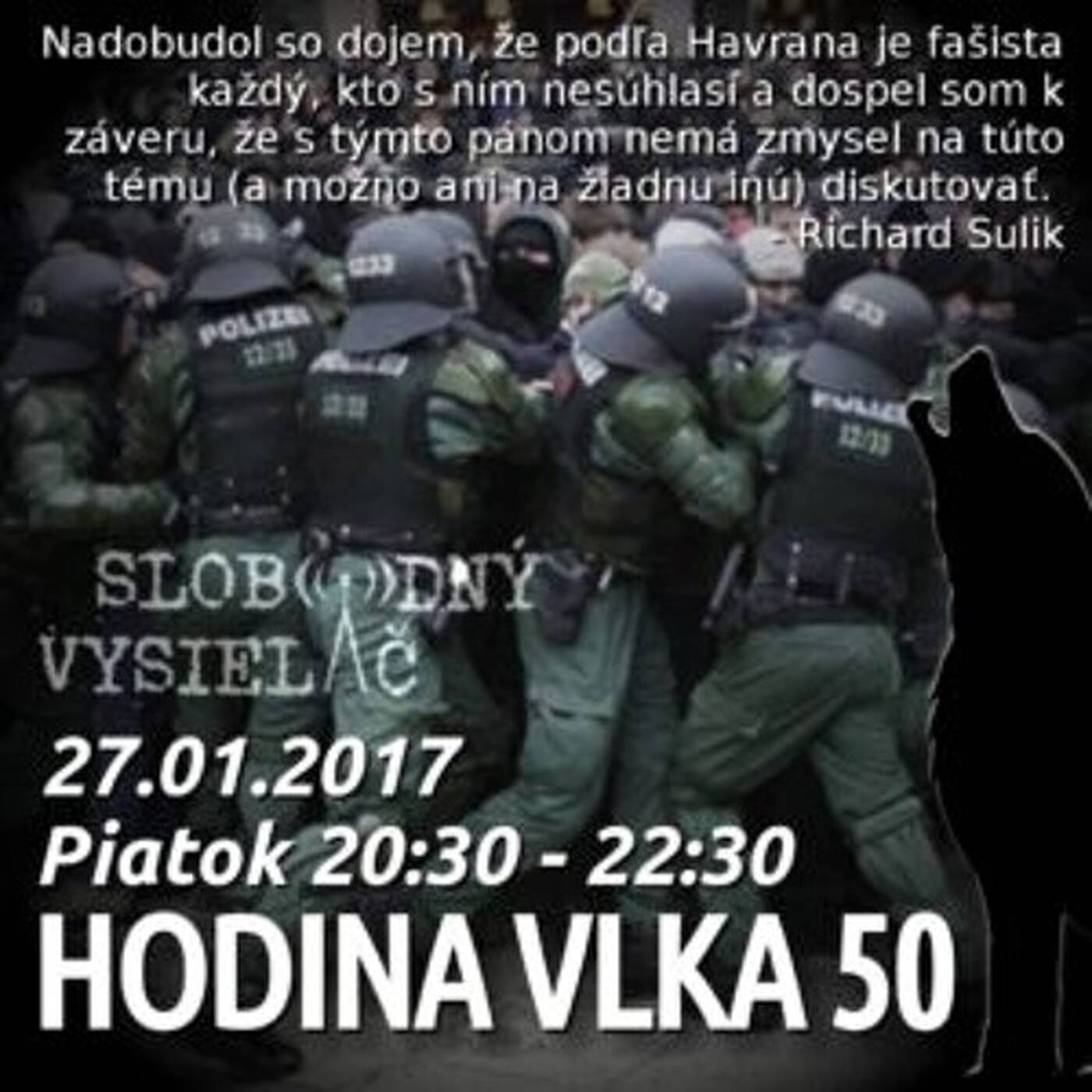 Hodina Vlka 50 - 2017-01-27 udalosti aktuálneho týždňa - Fašizmus ,,antifašistov,, episode artwork