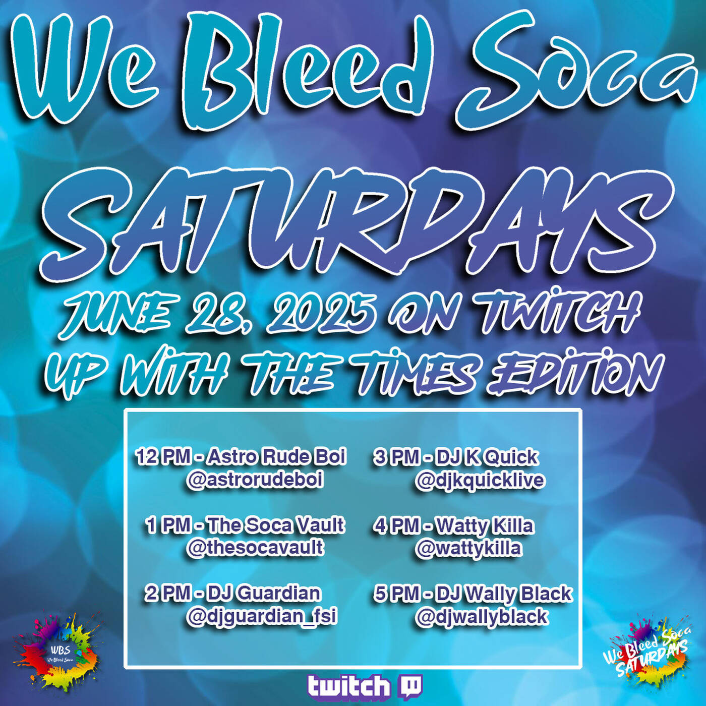 The Soca Vault - We Bleed Soca Saturdays - June 28 2025