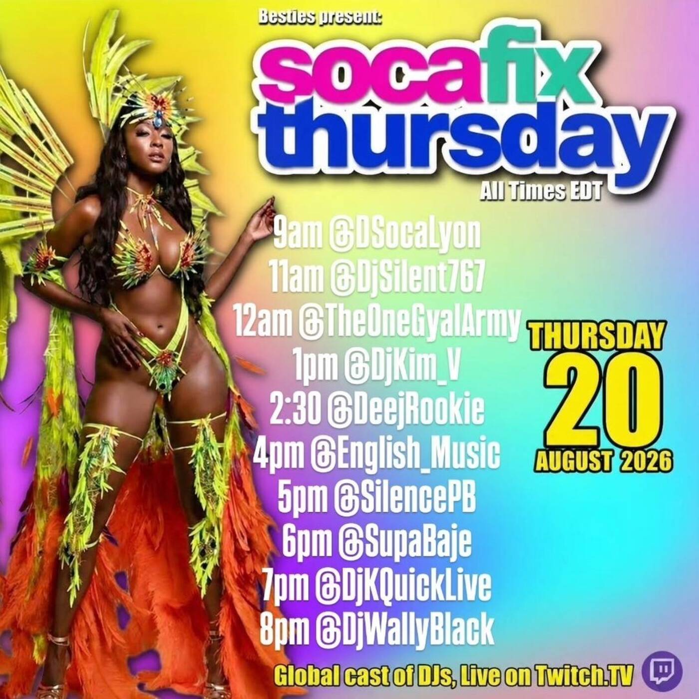 SOCA FIX THURSDAYRAIDTRAIN Hosted By BESTIES 7-8PMEST‼️(AUG 20, 2026) episode artwork