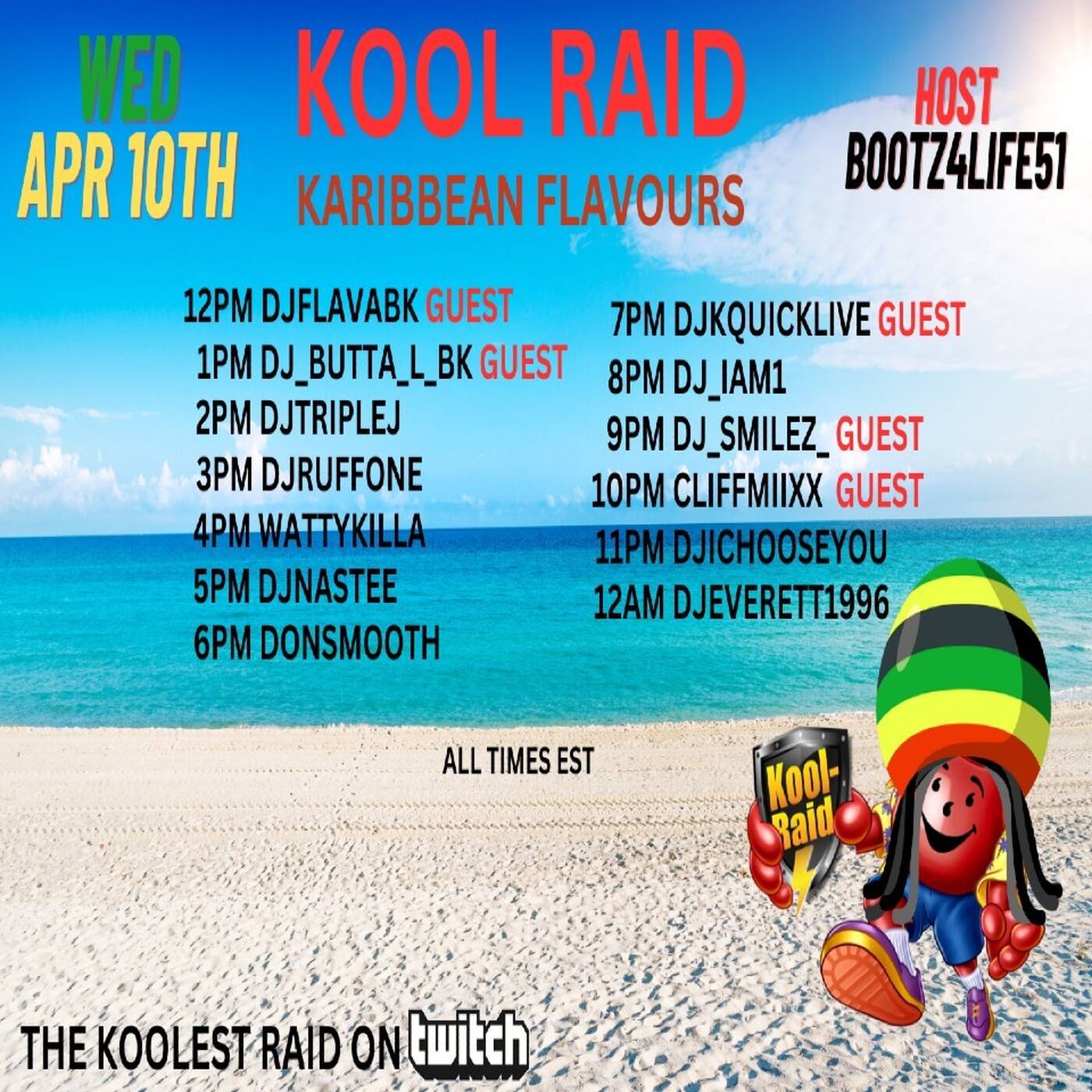 KOOLRAIDTRAINKARIBBEANFLAVOURSEDITIONHosted By @bootz4life51 8-9PMEST‼️ |  @djkquicklive IN THE MIX (Apr 10, 2024) episode artwork