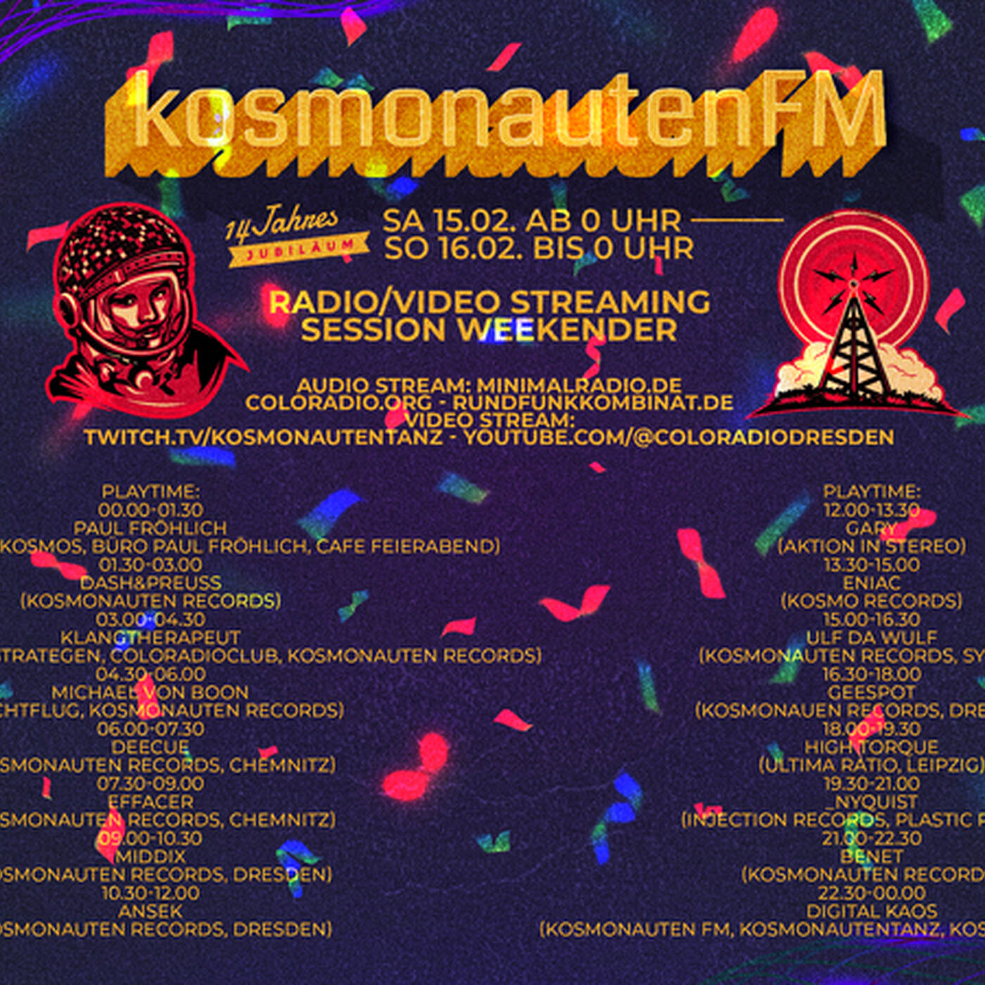 Digital Kaos - 14 Jahre Kosmonauten FM - 16.02.2025 (21.00 - 23.00 H) episode artwork