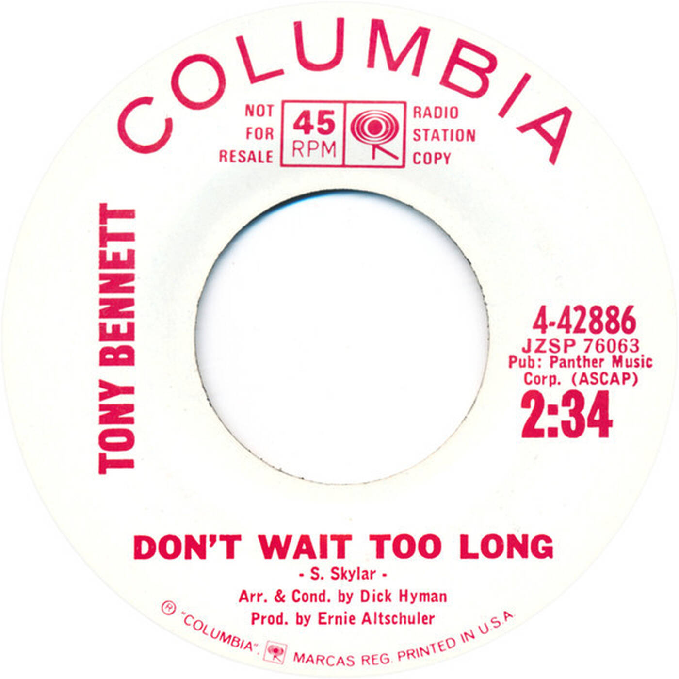 Tony Bennett - Dont Wait Too Long (45 Promo) episode artwork
