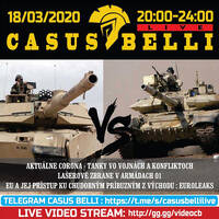 Casus belli 91 - 2020-03-18 - Historia tanky - CORONA news - EURO LEAKS by Slobodný Vysielač