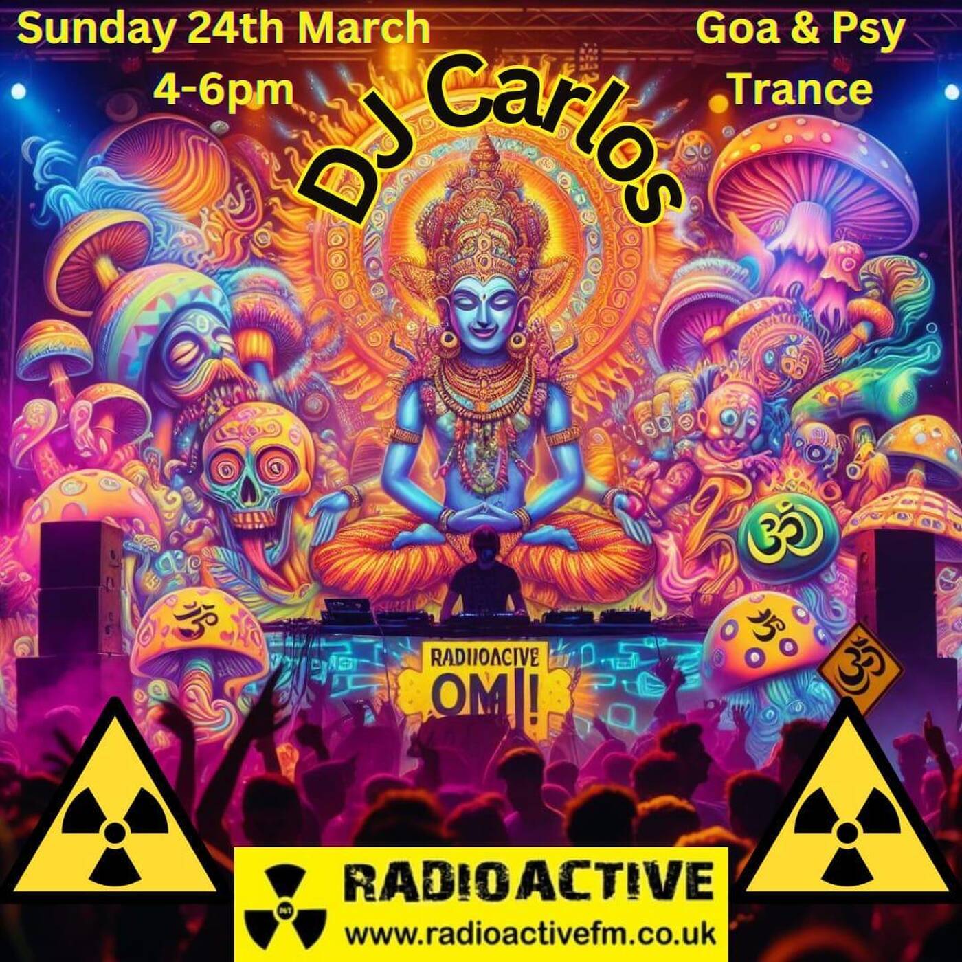 Carlos on the mighty RA. Goa/Psy 24 3 24 episode artwork