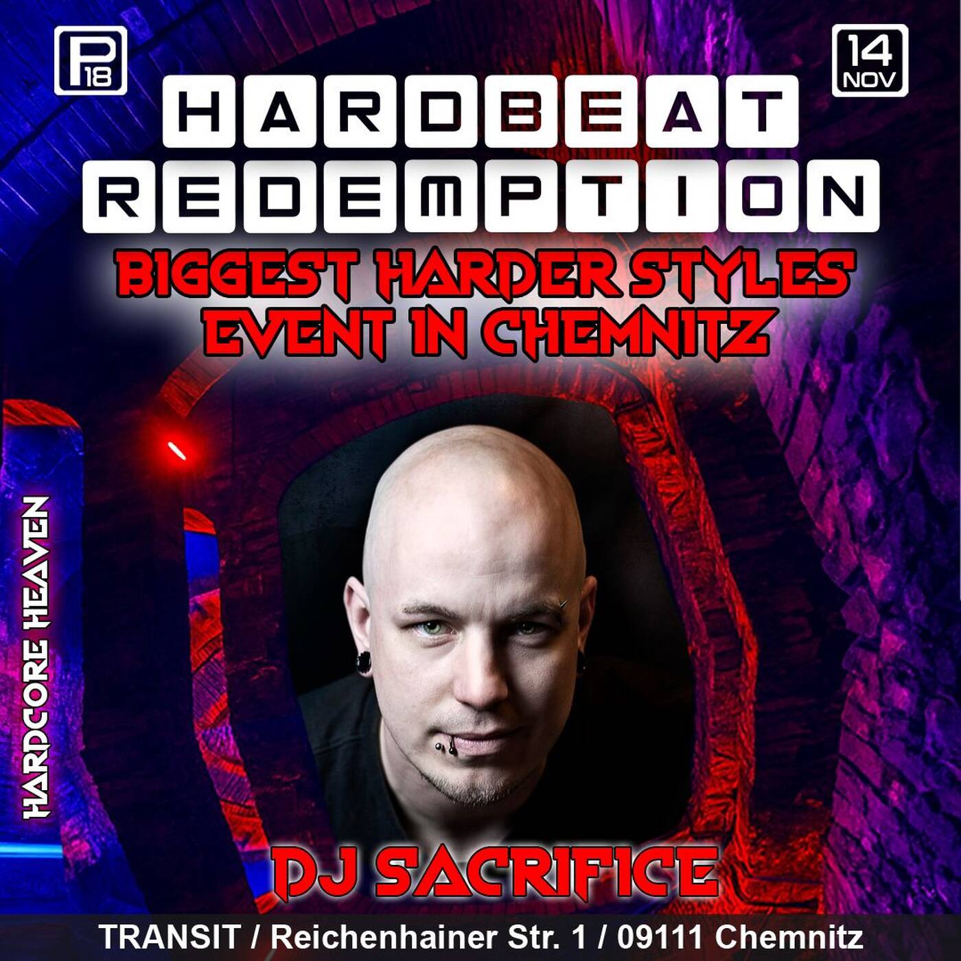DJ Sacrifice @ Hardbeat Redemption Final Boarding 14.11.2025 Transit Chemnitz