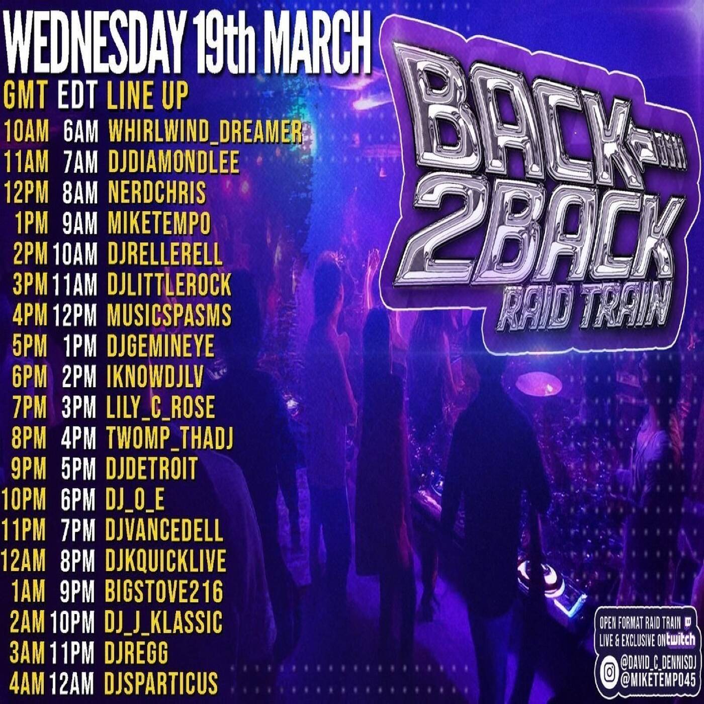 BACK2BACKWEDNESDAYSRAIDTRAINHosted By @david_c_dennisdj & @miketempo 8-9PMEST‼️(FEB 19, 2025) episode artwork
