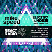 Mike Speed | React Radio Uk | 310818 | FNL | 8-10pm | Electro & House | Early To Mid 00's | Show 52 by dj mike speed