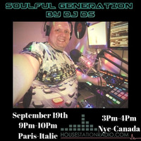 SOULFUL GENERATION BY DJ DS (FRANCE)ON HOUSESTATIONRADIO SEPTEMBER 19TH  2018 by DJ DS (SOULFUL GENERATION OWNER)