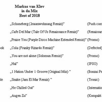 Markus van Klev in da Mix Best of 2018 by Van Klev