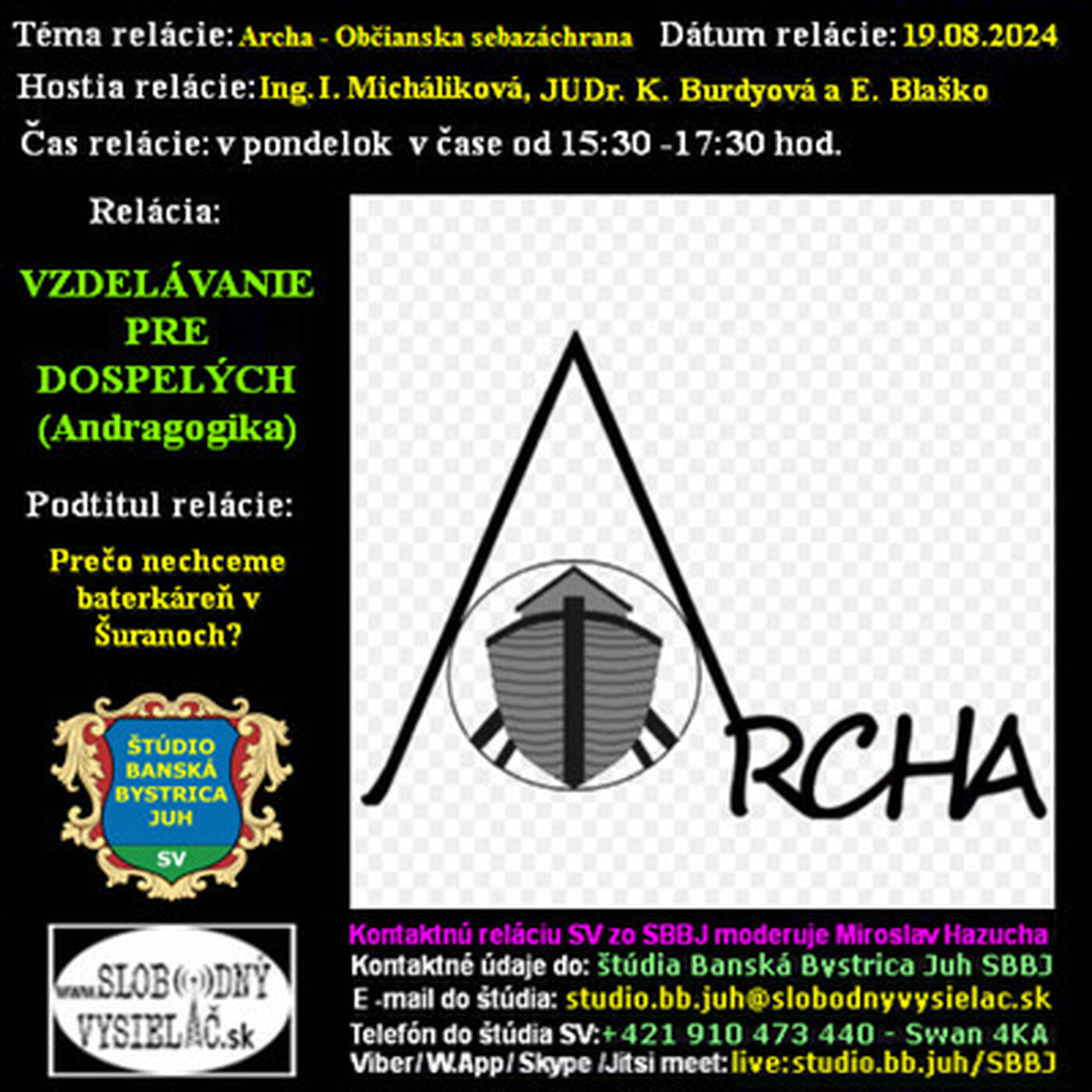 Vzdelávanie pre dospelých 415 - 2024-08-19 Prečo nechceme baterkáreň v Šuranoch ? episode artwork