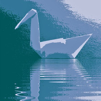 Paper Swan (with origami by Agnes Cumberlidge) by FlownBlue