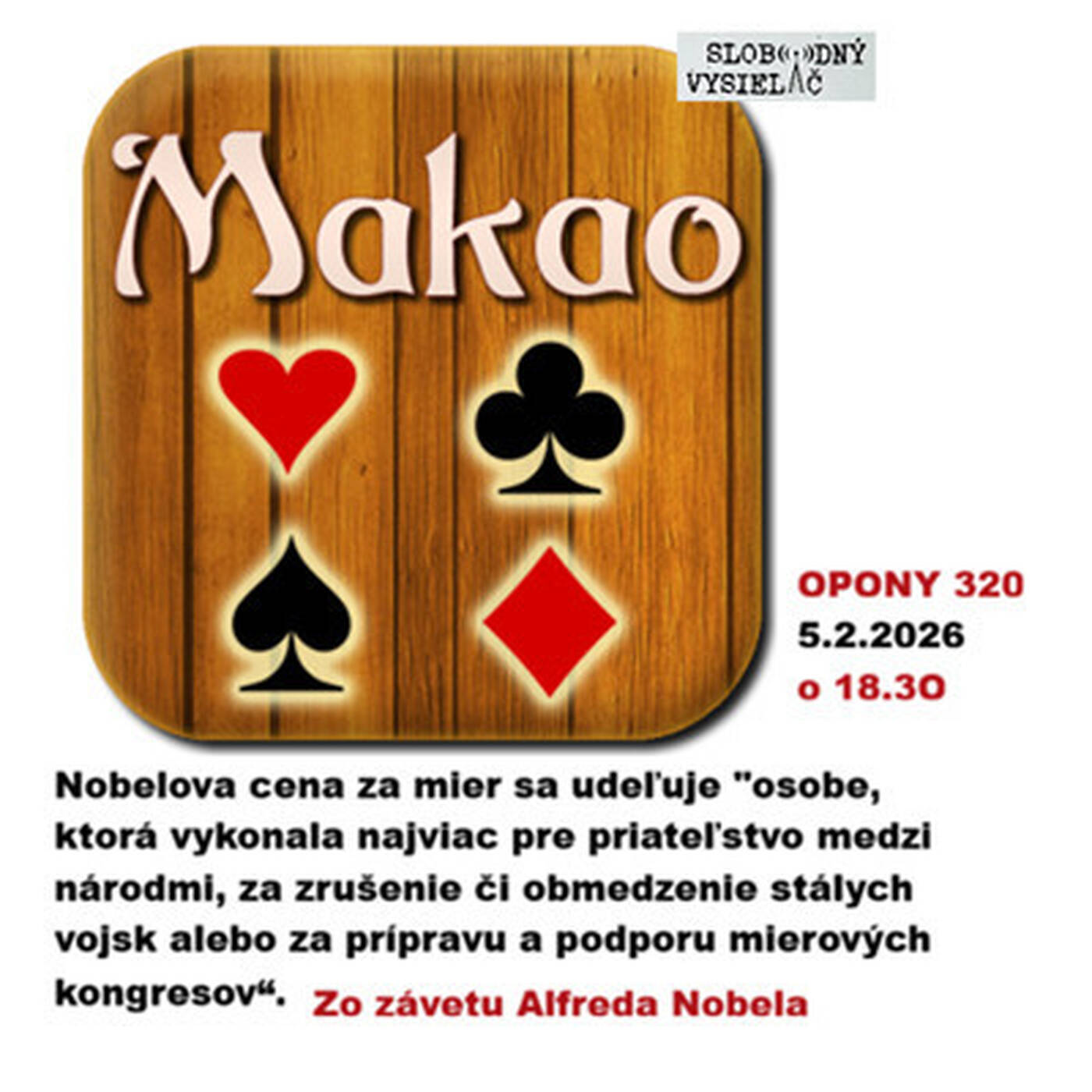 Opony 320 - 2026-02-05 „Nobelova cena“ episode artwork