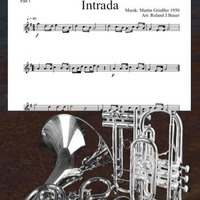 Intrada (Brass Ensemble) by Roland J. Bauer