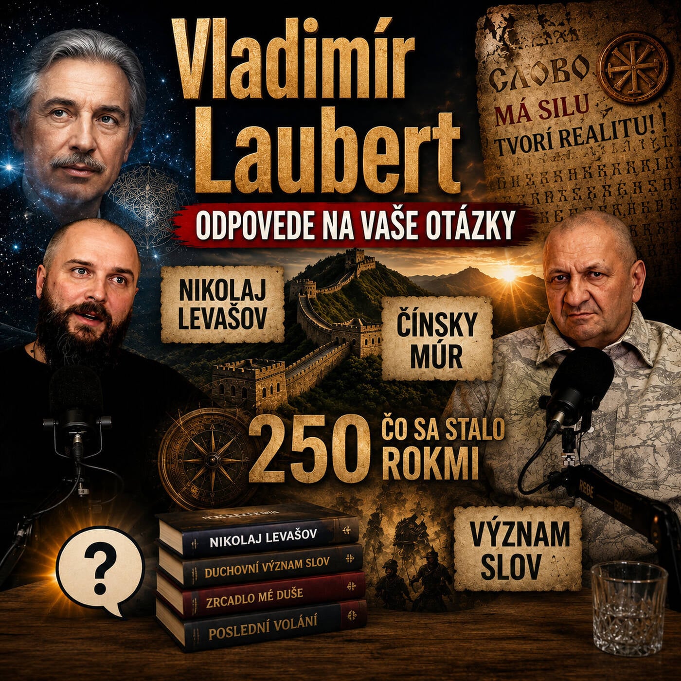 Podcast #34 Rozhovory: Vladimír Laubert- Odpovede na vaše otázky-N. Levašov, čínsky múr, čo sa stalo pred 250 r, význam slov episode artwork