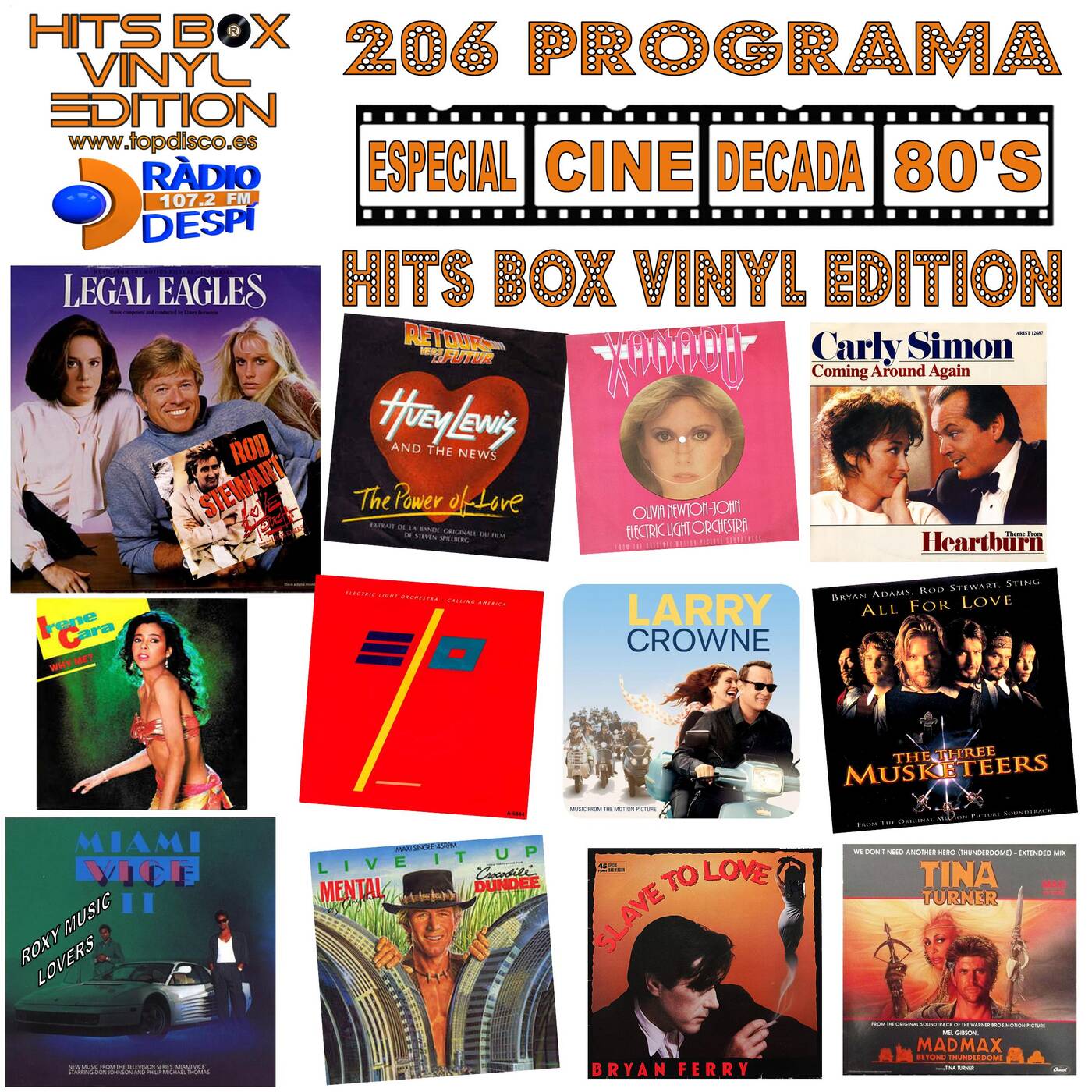 206 PROGRAMA HITS BOX VINYL EDITION - ESPECIAL BANDAS SONORAS 80'S episode artwork