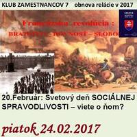 Klub zamestnancov 07 - 2017-02-24 20.Február: Svetový deň SOCIÁLNEJ SPRAVODLIVOSTI – viete o ňom? by Slobodný Vysielač