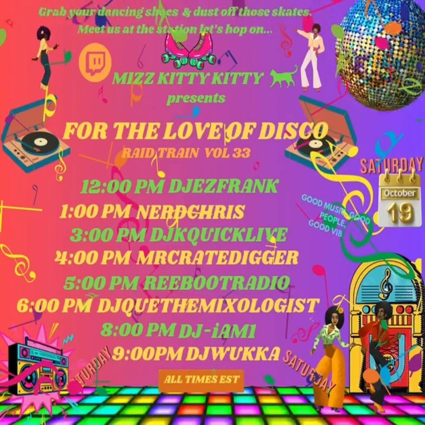 FORTHELOVEOFDISCORAIDTRAINVOL.33 Hosted By @mizzkittykitty 3-4PMEST‼️ (Oct 19, 2024) episode artwork