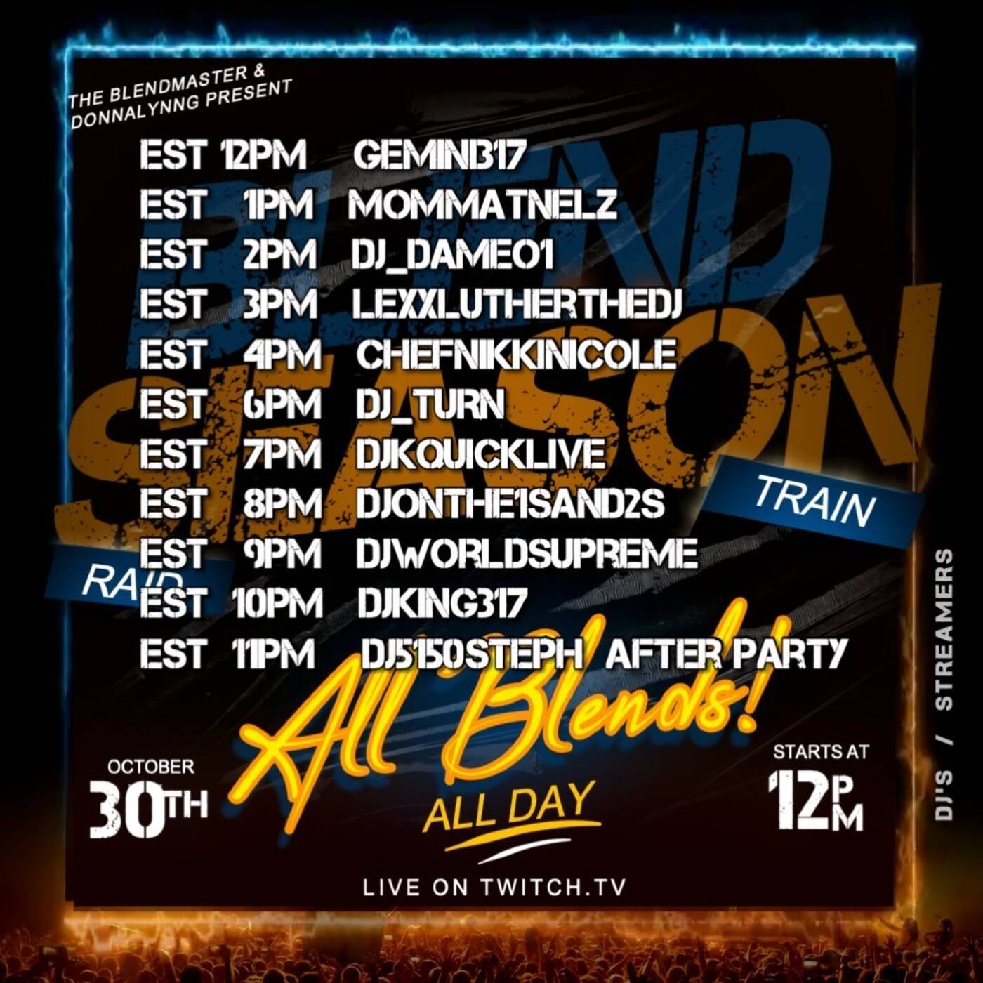BLENDSEASONRAIDTRAINHosted By @theblendmaster 7-8PMEST‼️ (Oct 30, 2024) episode artwork