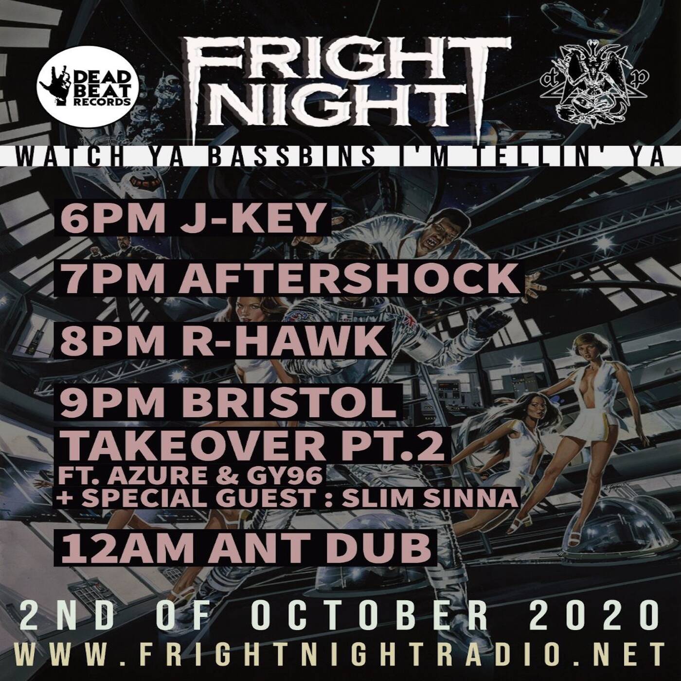 DJ R-Hawk - Tech 'n Beats - 02 Oct 20 - Fright Night Radio episode artwork