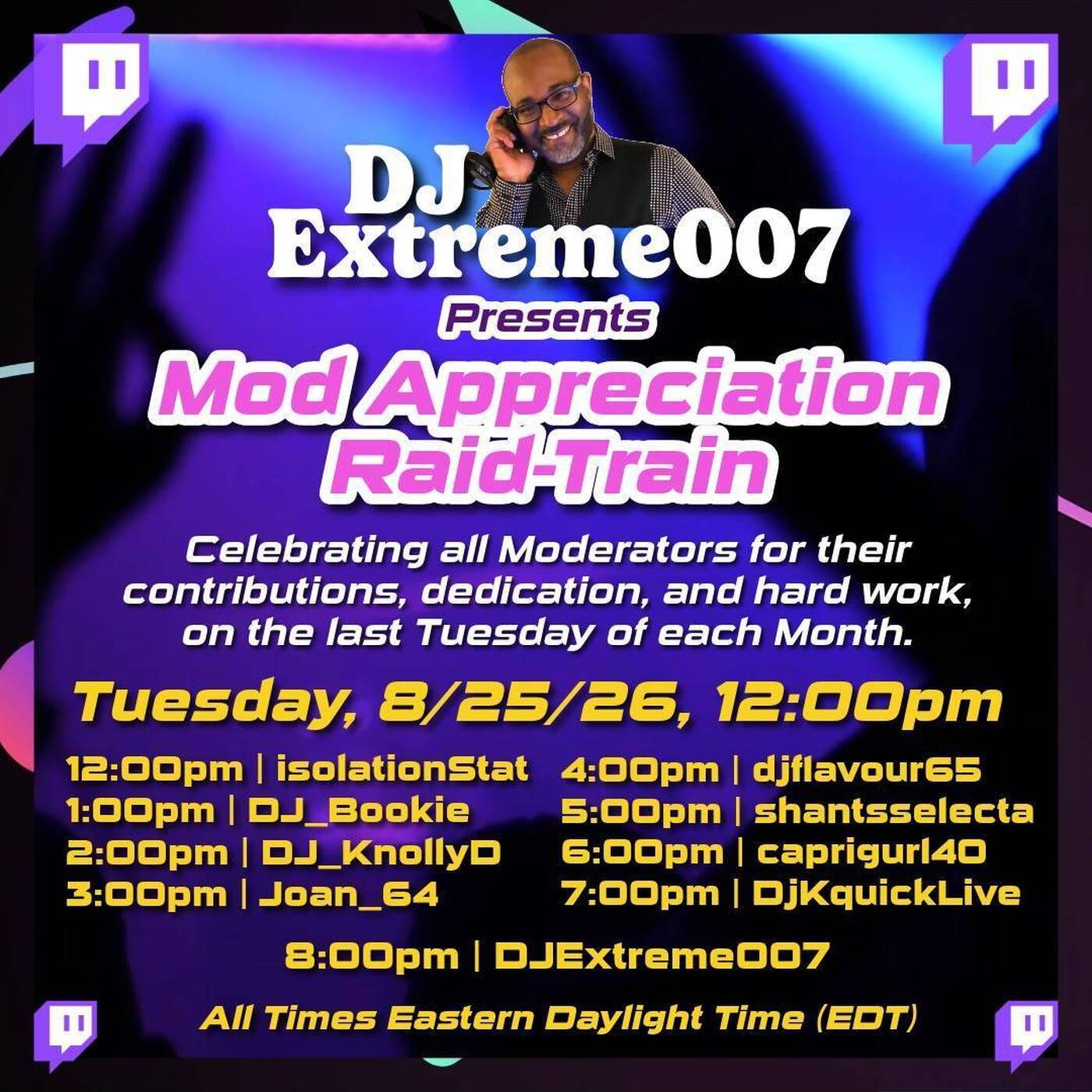 MOD APPRECIATIONRAIDTRAINPowered By @djextreme007 7-8PMEST‼️(AUG 25, 2026) episode artwork