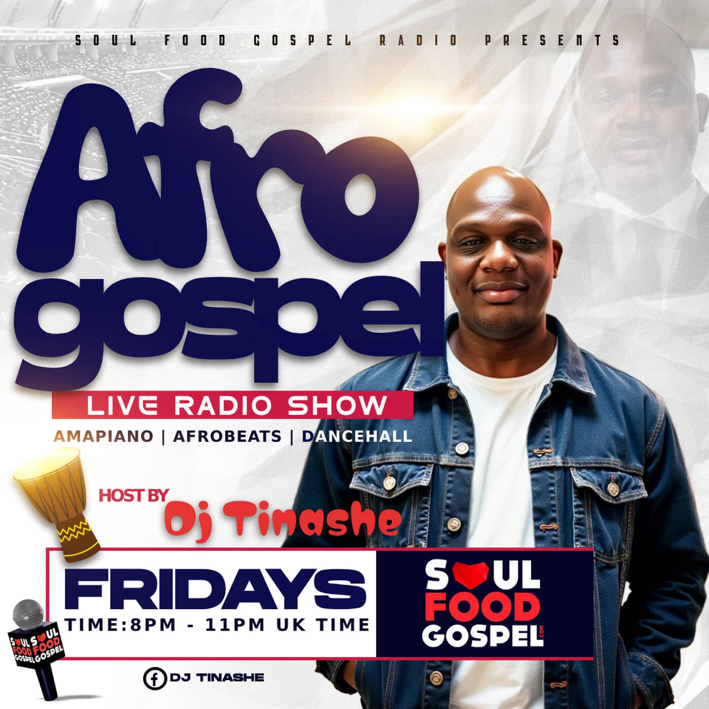 Afro Gospel FridayLive Radio Show 02-05-2025 with DJ Tinashe on Soul Food radio episode artwork