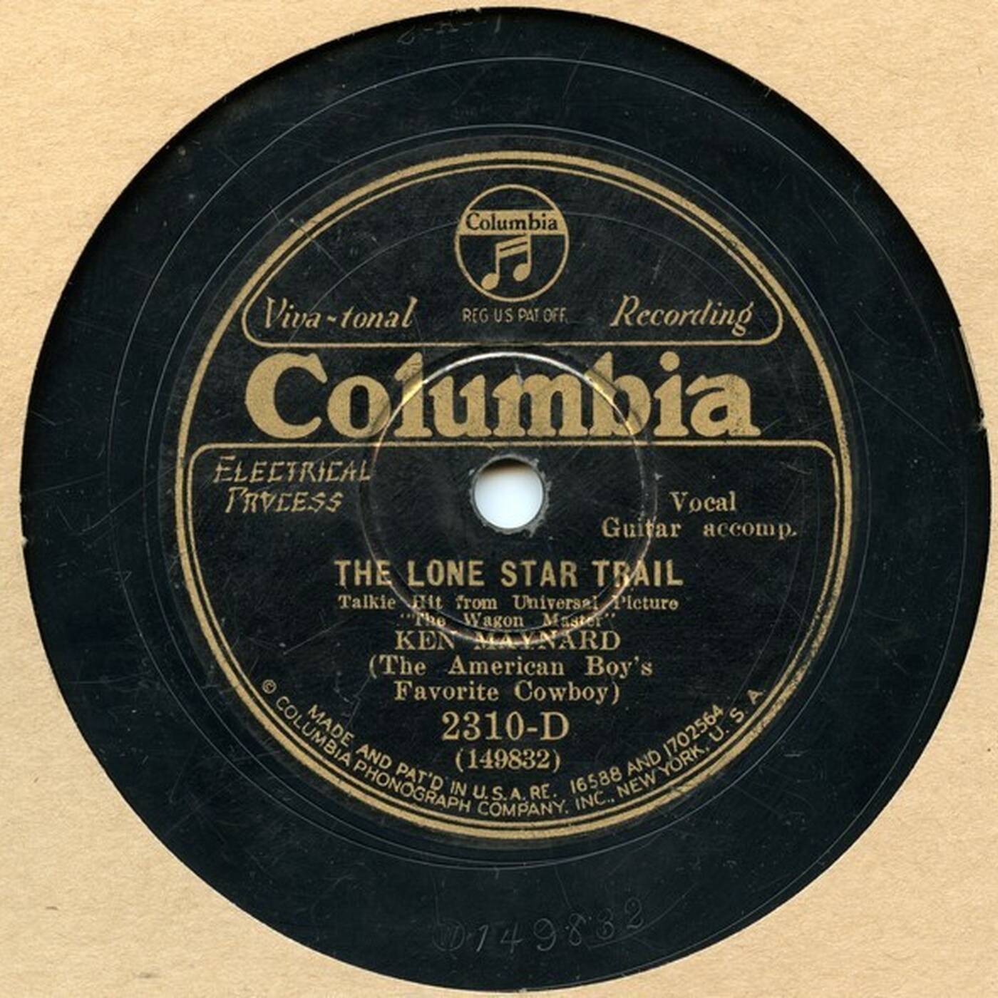 Ken Maynard ‎– Cowboy's Lament & Lone Star Trail 1930 episode artwork