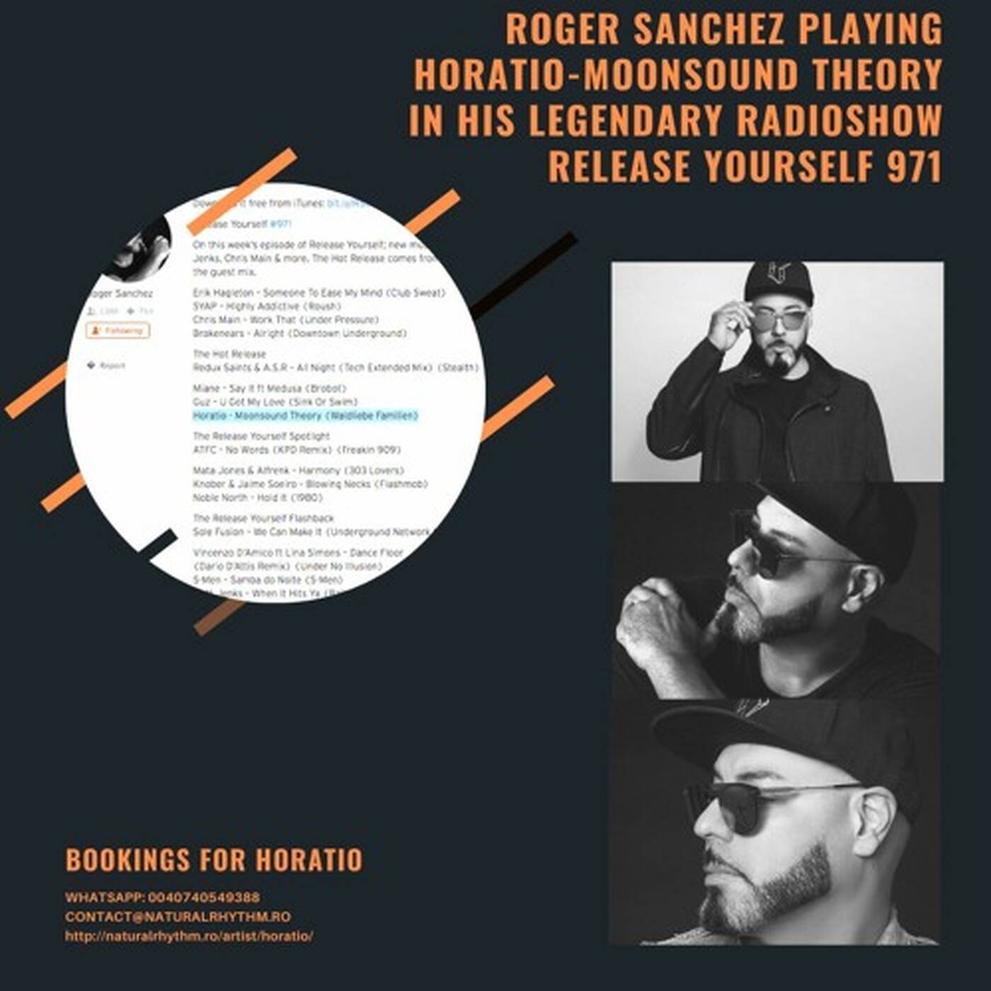 ROGER SANCHEZ  PLAYING HORATIO - MOONSOUND THEORY IN HIS RADIOSHOW RELEASE YOURSELF 971 episode artwork