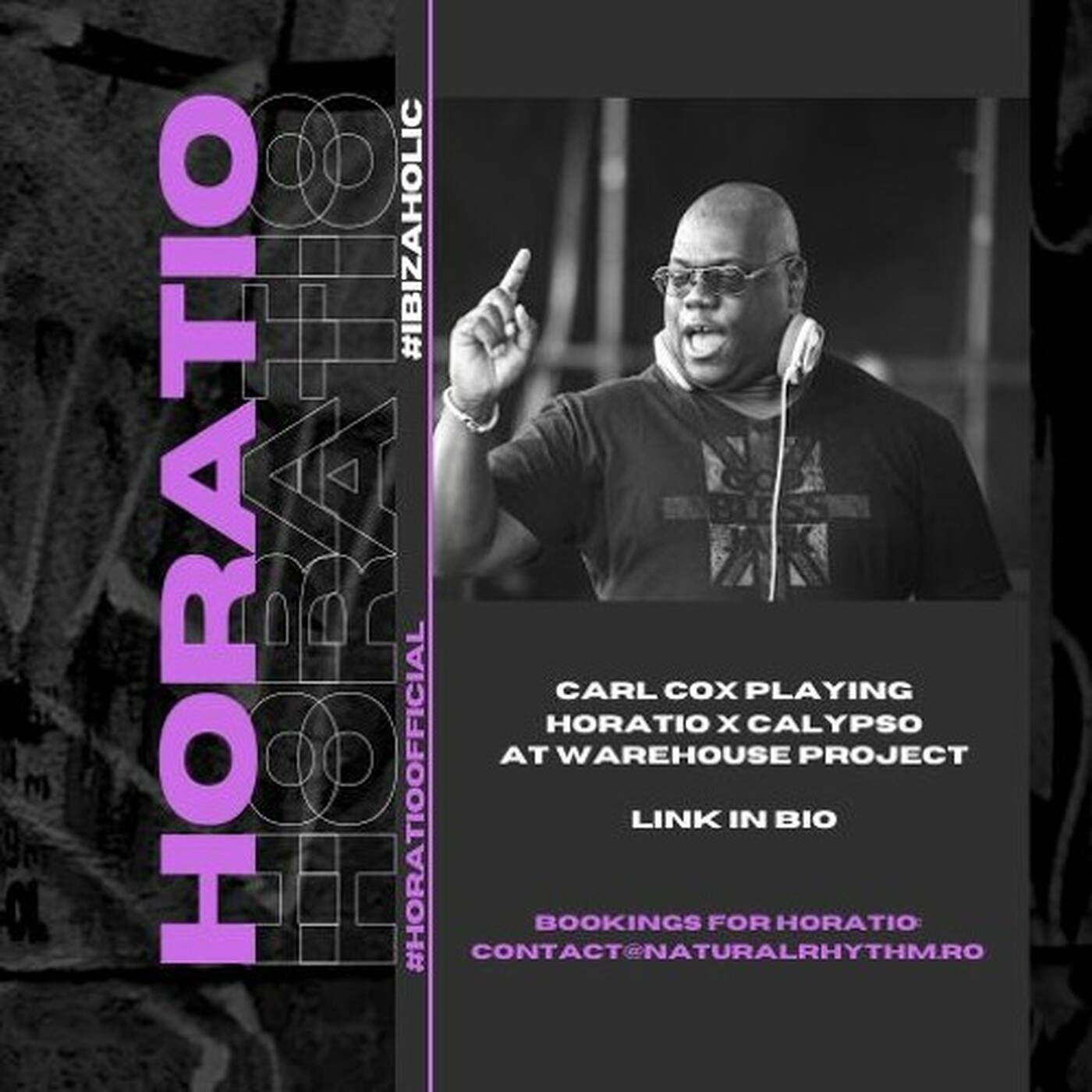 CARL COX PLAYING HORATIO X CALYPSO AT WAREHOUSE PROJECT episode artwork