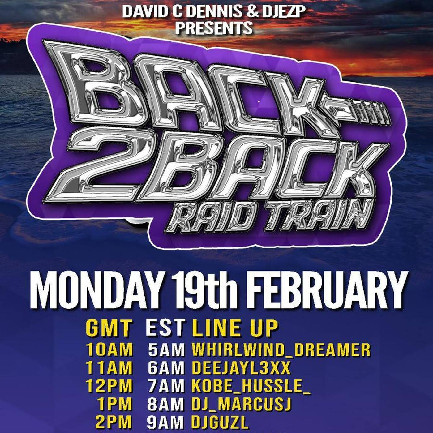 BACK 2 BACK MONDAYSRAIDTRAINHosted By @david_c_dennisdj & @djezp1 6-7PMEST‼️ |  @djkquicklive IN THE MIX (Feb 19, 2024) episode artwork