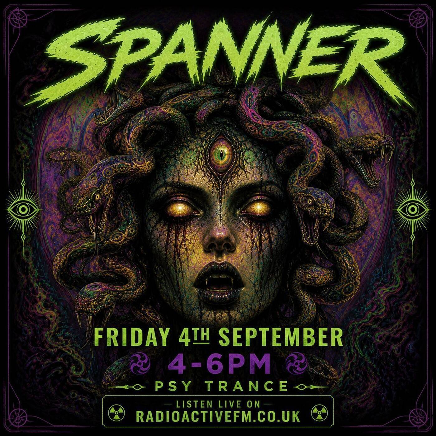 Spanner Spins Psy Trance on Radioactive FM