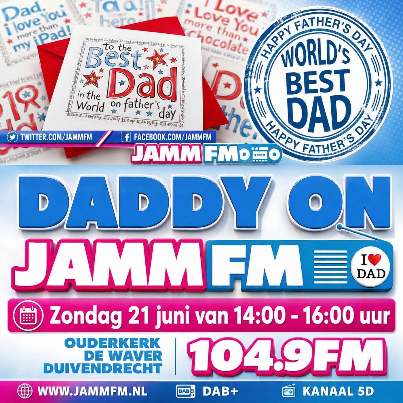 Play Edwin On = Daddy On Father's Day special Jamm Fm 21 juni 2026